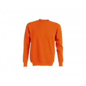 SWEAT SHIRT C/PUNHO COS EM RIBE DELTA LARANJA